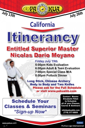 Entitled Superior Responsible Master Moyano&#039;s July Itinerancy